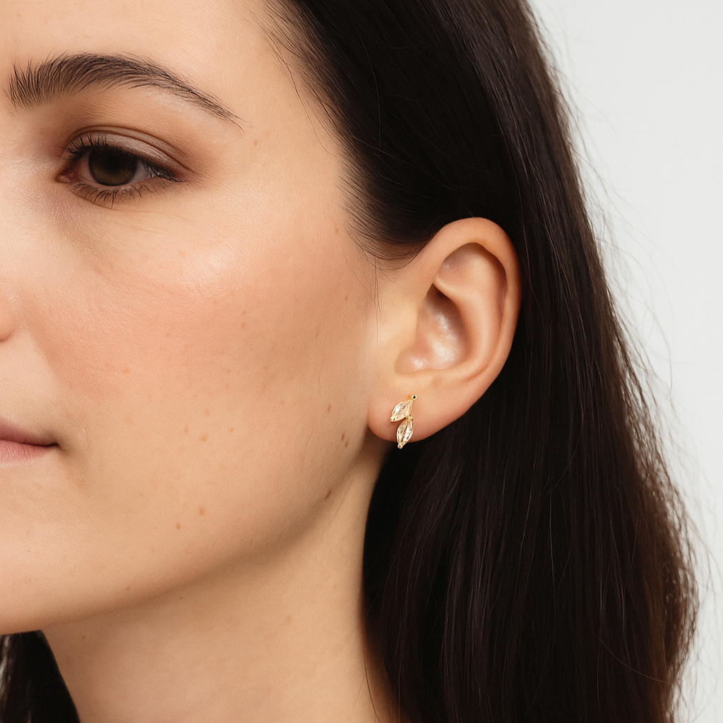 Aretes Pétalo Blanco