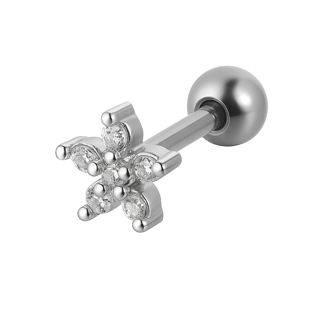 Piercing Florecita Plateada