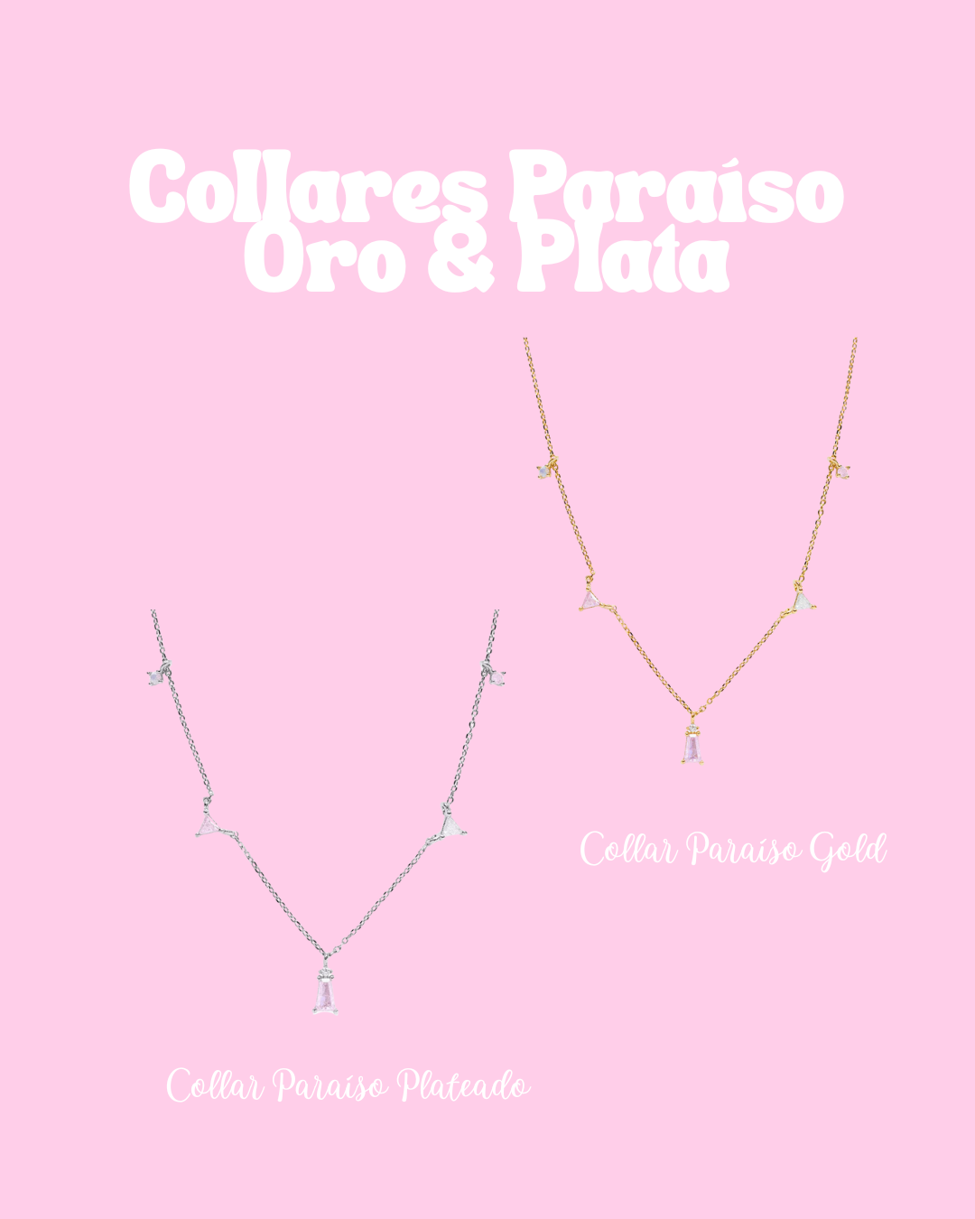 Regala los Collares Paraíso en Oro & Plata + 1 Bolsita de Regalo