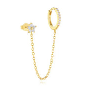 Doble Cadena Flor Azul