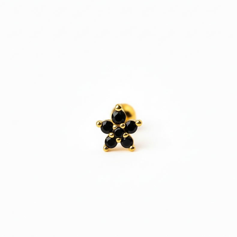 Piercing Flor Black Classic
