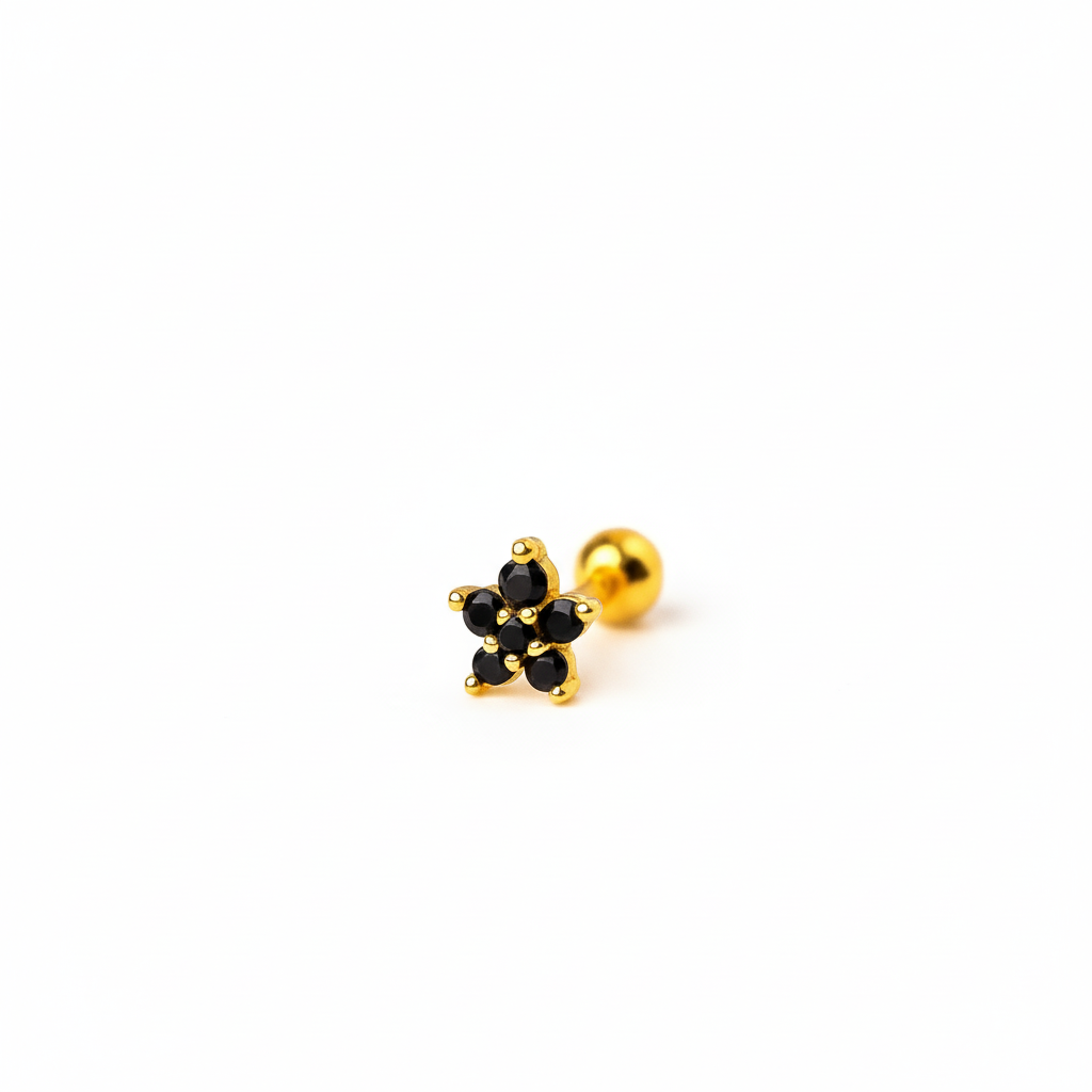 Piercing Flor Black Classic