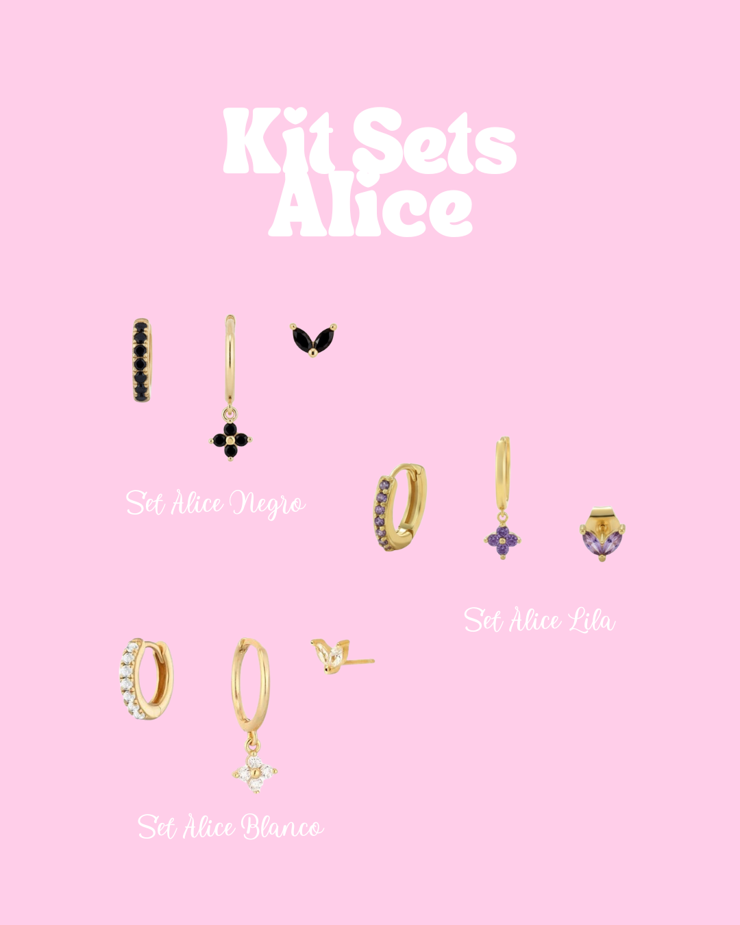 Regala Los 3 Sets Alice + 1 Bolsita de Regalo