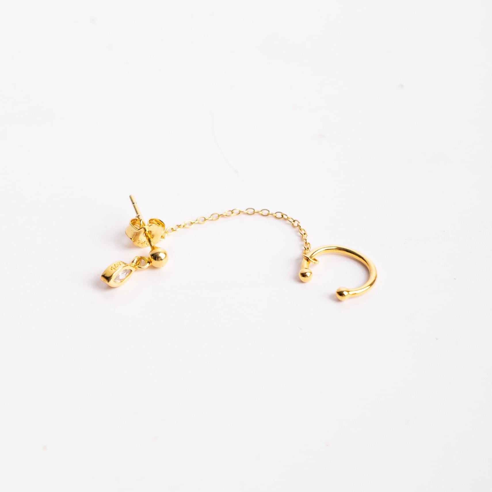 Doble Cadena Earcuff Oro