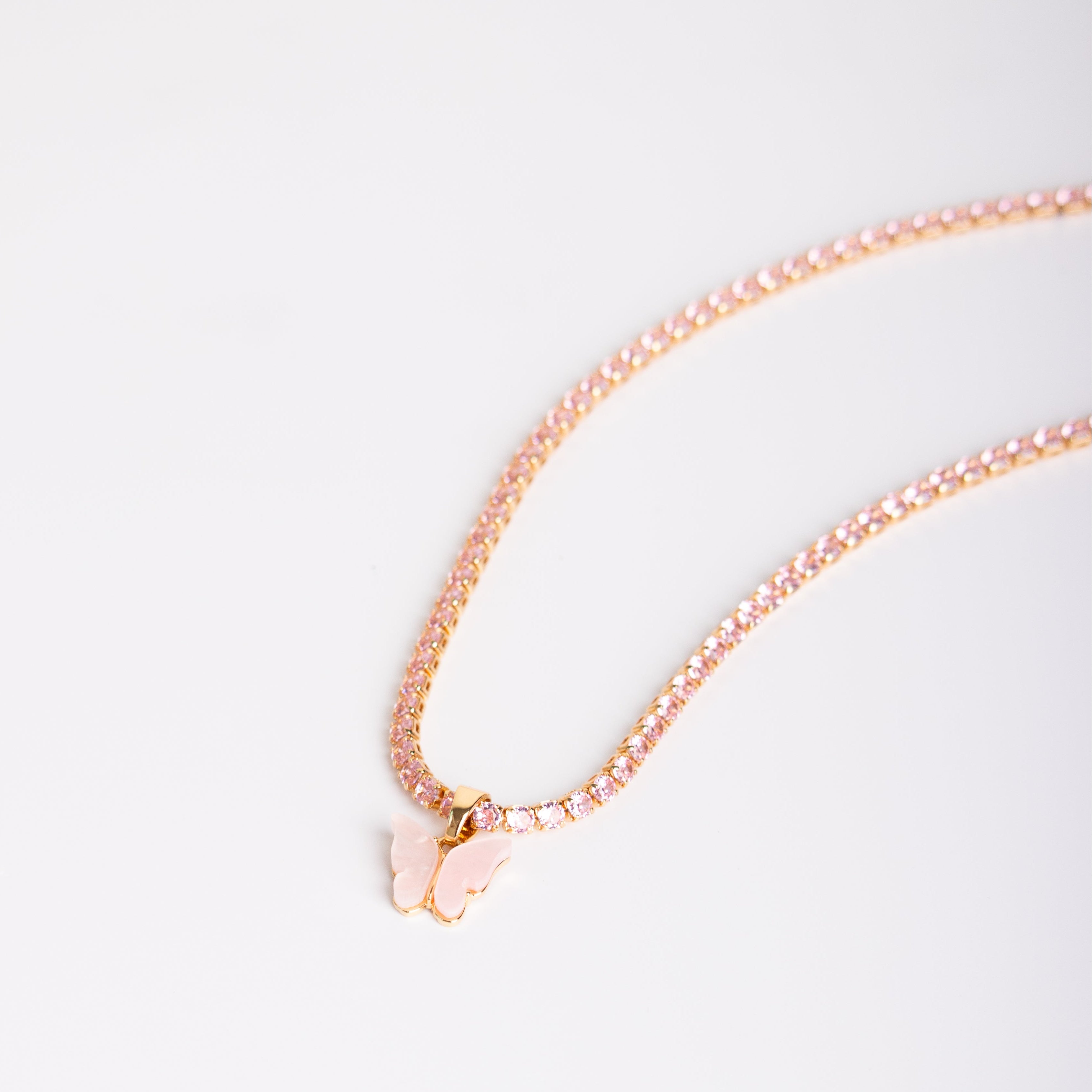 Collar Mariposa Rosa